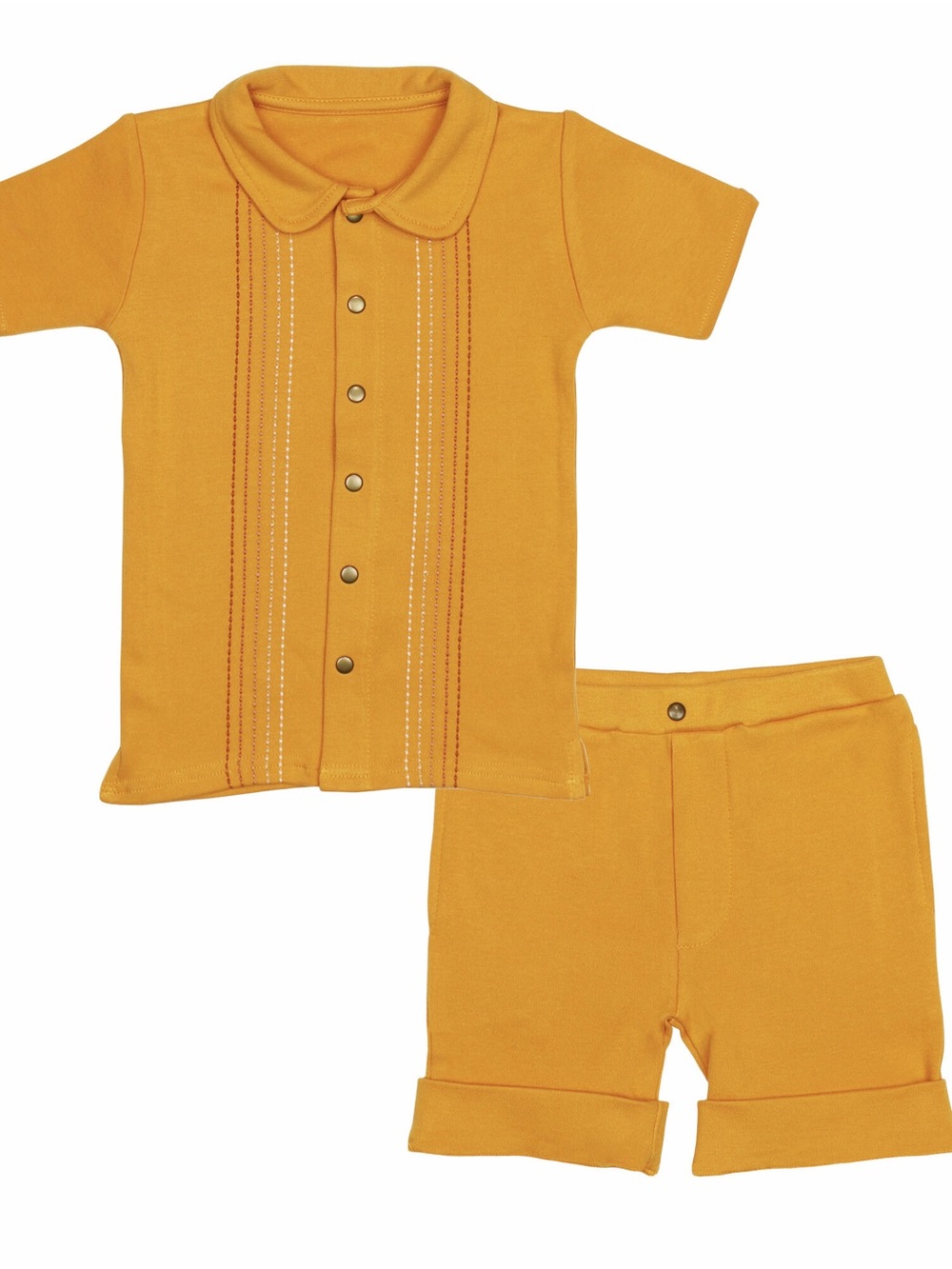 4T NWT L’ovedbaby Kids Embroidered Shirt & Shorts Set- Tangerine Dash
